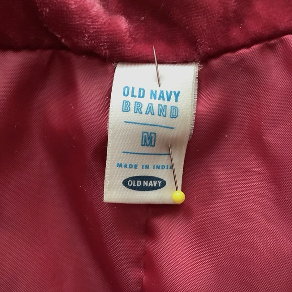 Old Navy Women's Vintage Velvet Blazer in Rich Burgundy M - Picture 4 of 7